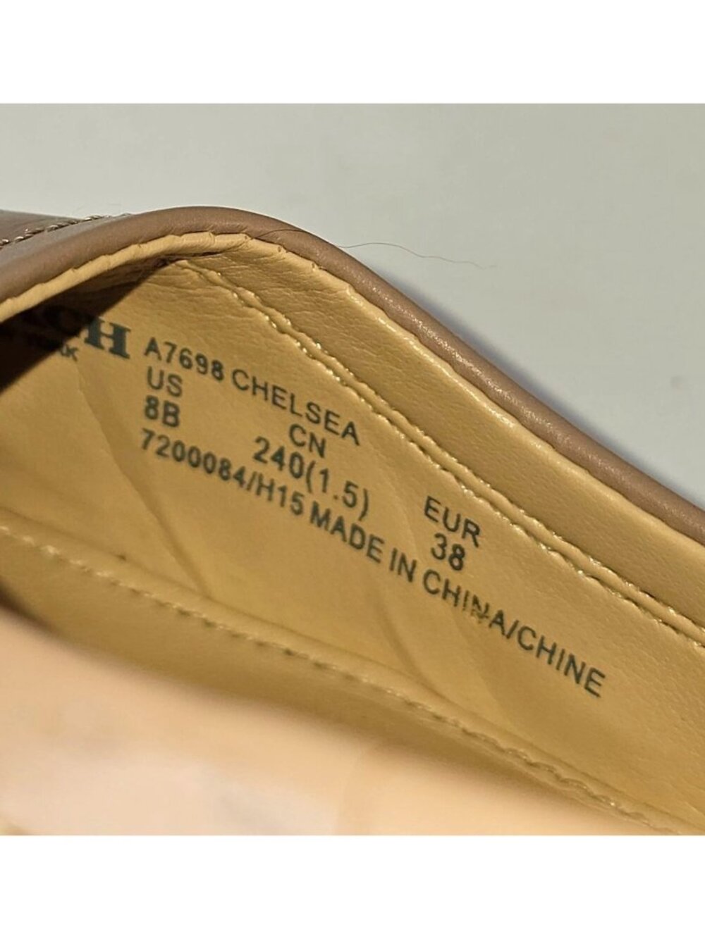 Coach Chelsea Women's Caramel Leather Ballet Flats With Silver Cap Toe Sz 8B 273 - Picture 6 of 16